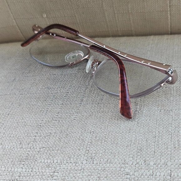 Bebe Women Glasses Frame Shiny Rose Gold Half Rim Eye Wear BB5107 Over The Top - Picture 6 of 13